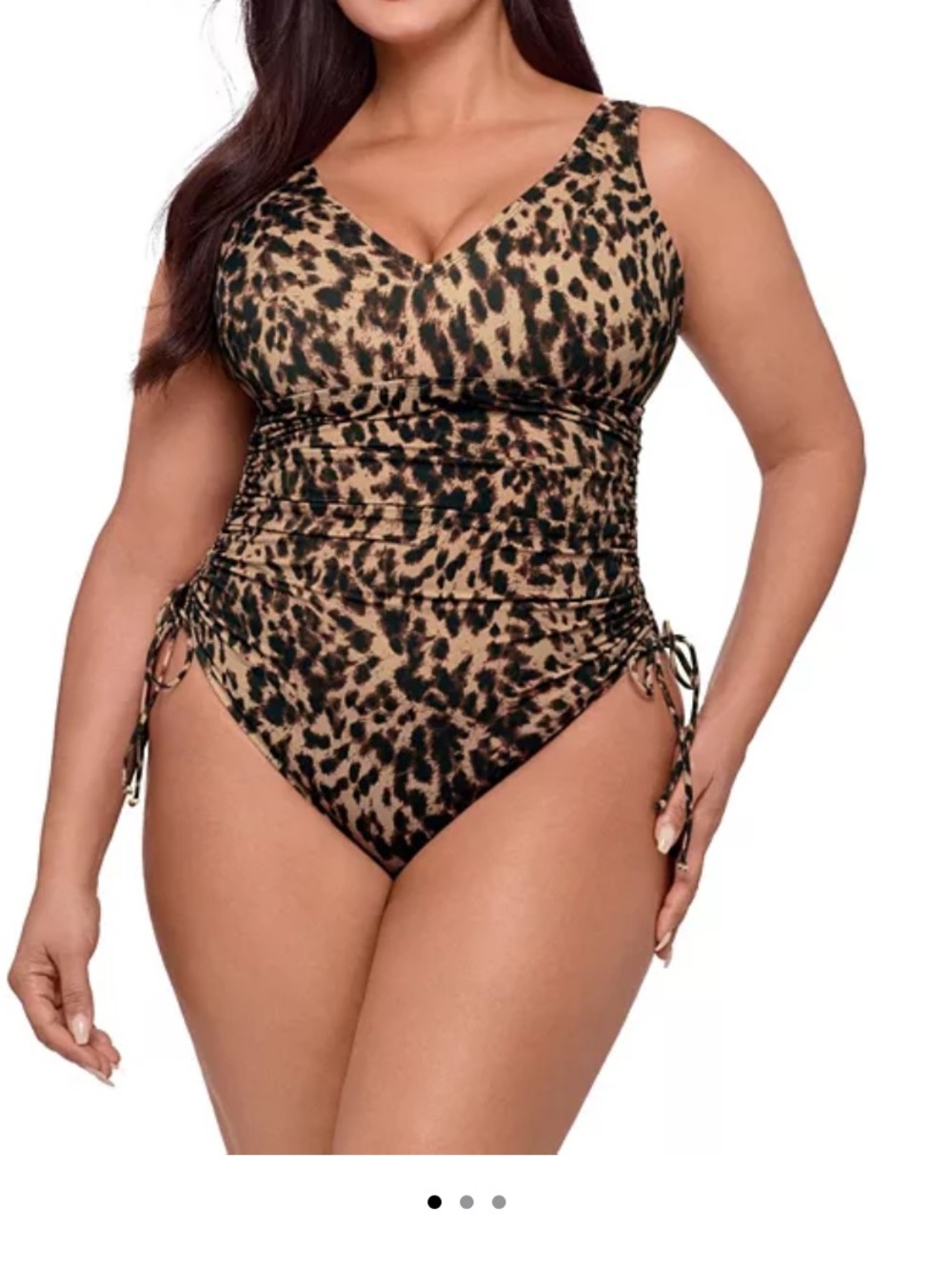 S3 Womens Smoothing and Sculpting Adjustable Low Cinched One Piece Swimsuit